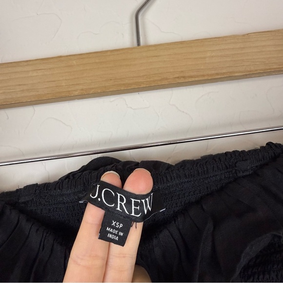 J.Crew Ravenna smocked dress in ramie black - Picture 10 of 11